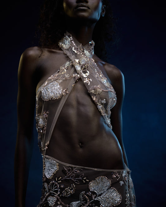 Vestido Cruzado Miçanga