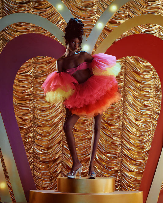 Vestido Camadas Tule