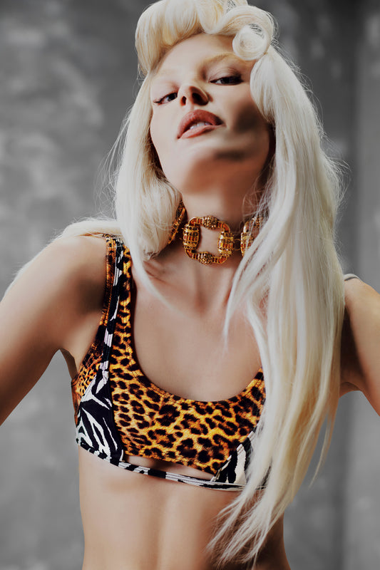 Top Duplo Onça Zebra