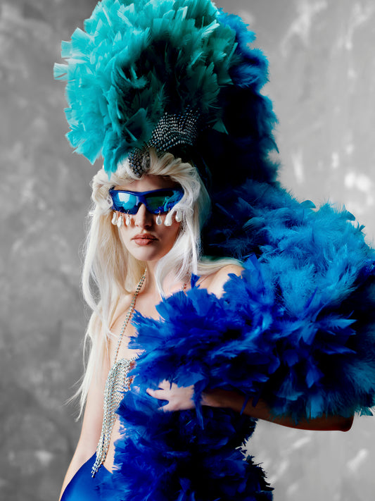 Cabeça Moicano Plumas