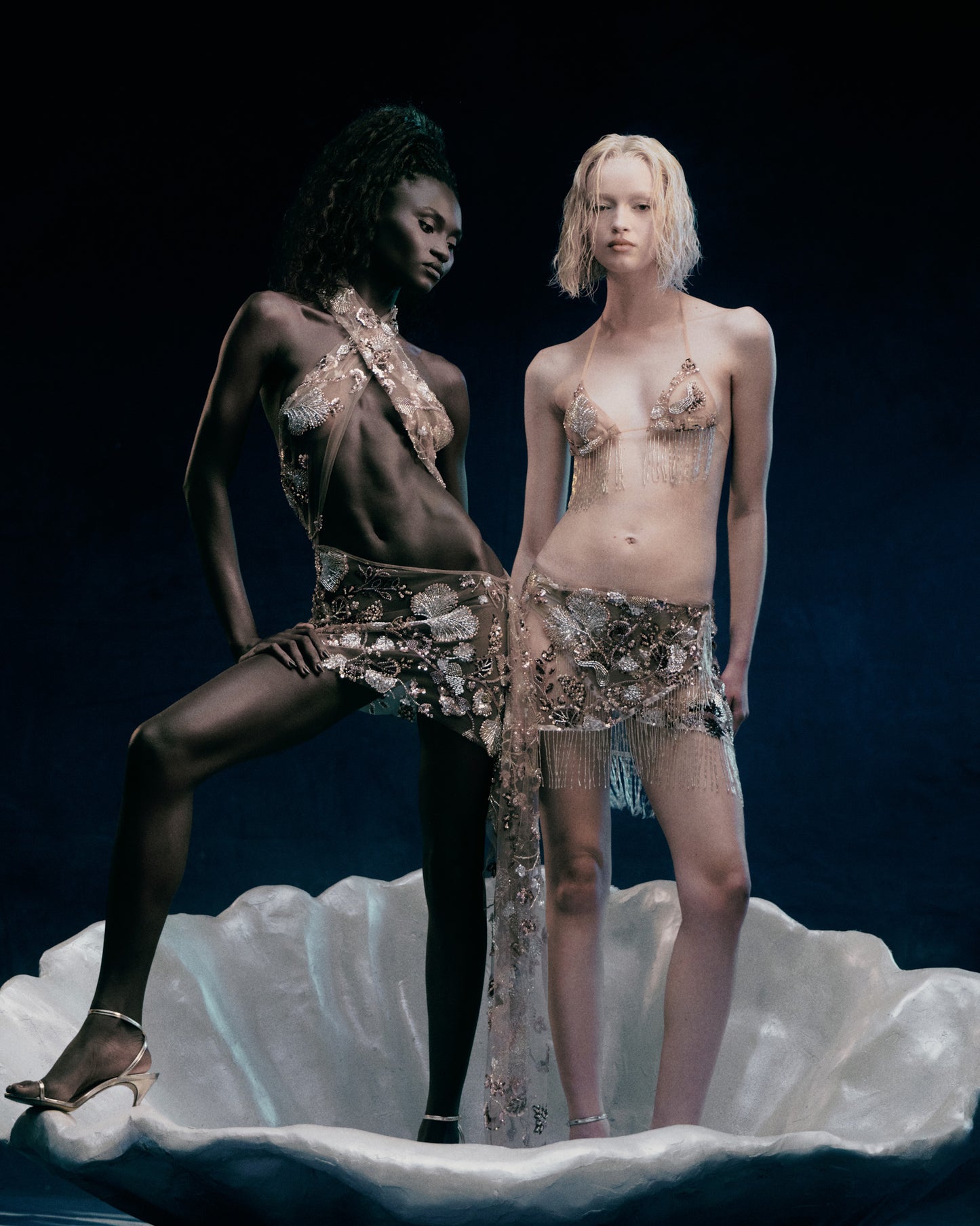 Saia Miçanga Franjas